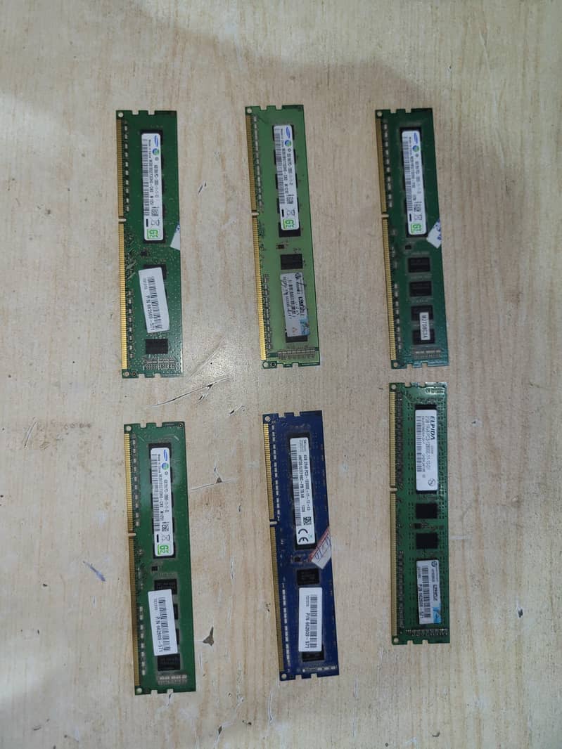 Rams 6 sticks DDR3 12800E total 20 GB 0