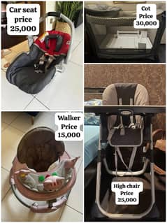 Graco Car Seat | Baby High Chair | Kids Cot | Baby Walker for sale