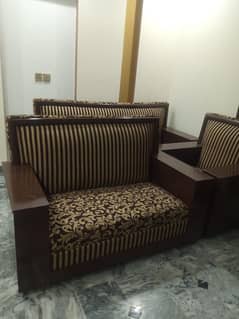 Sofa Set with 3 Table ( Glass Top)