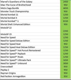 XBOX GAMES FOR SALE