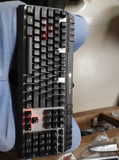 Gaming keyboard cougar original wired with RGB controls carbon wired