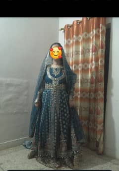 blue pakistani wedding dress  for sale -Perfect for events