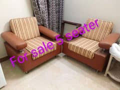 Five seater stylish sofa set 10x7 condition urgent sale
