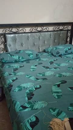 Iron bed just like new almari & dressing table