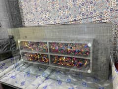 2 single sofas and glass table available for sale