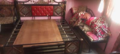 iron bad with mattress 6x6 king size