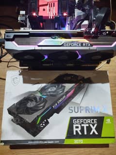 RTX 3070 MSi Suprim X 8GB GDDR6 256 bit 250 watt TDP with BOX