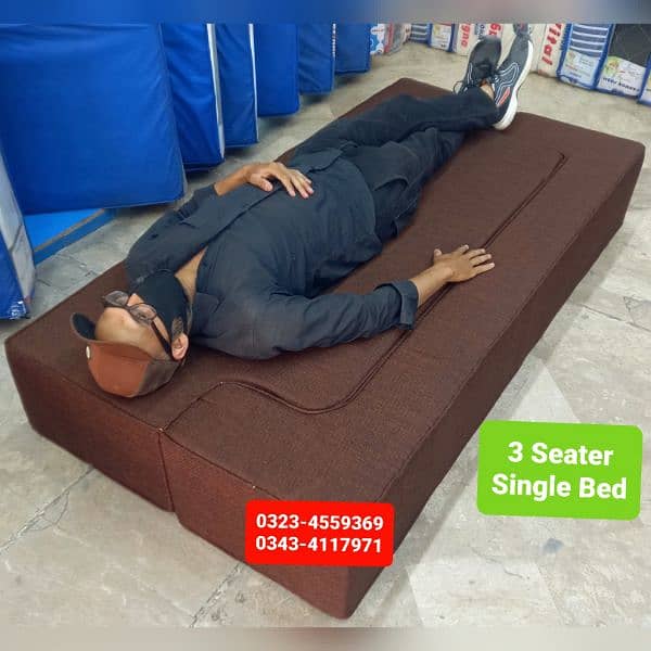 Sofa cum bed Molty double bed folding bed /Foam Mattress/Dining Table 10