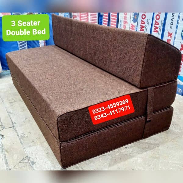 Sofa cum bed Molty double bed folding bed /Foam Mattress/Dining Table 11