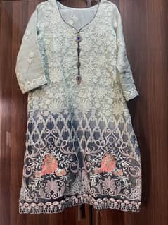 3pc full embroidery suit with beautiful thread work