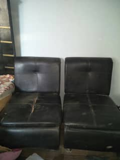 leather single single seater sofa in leather