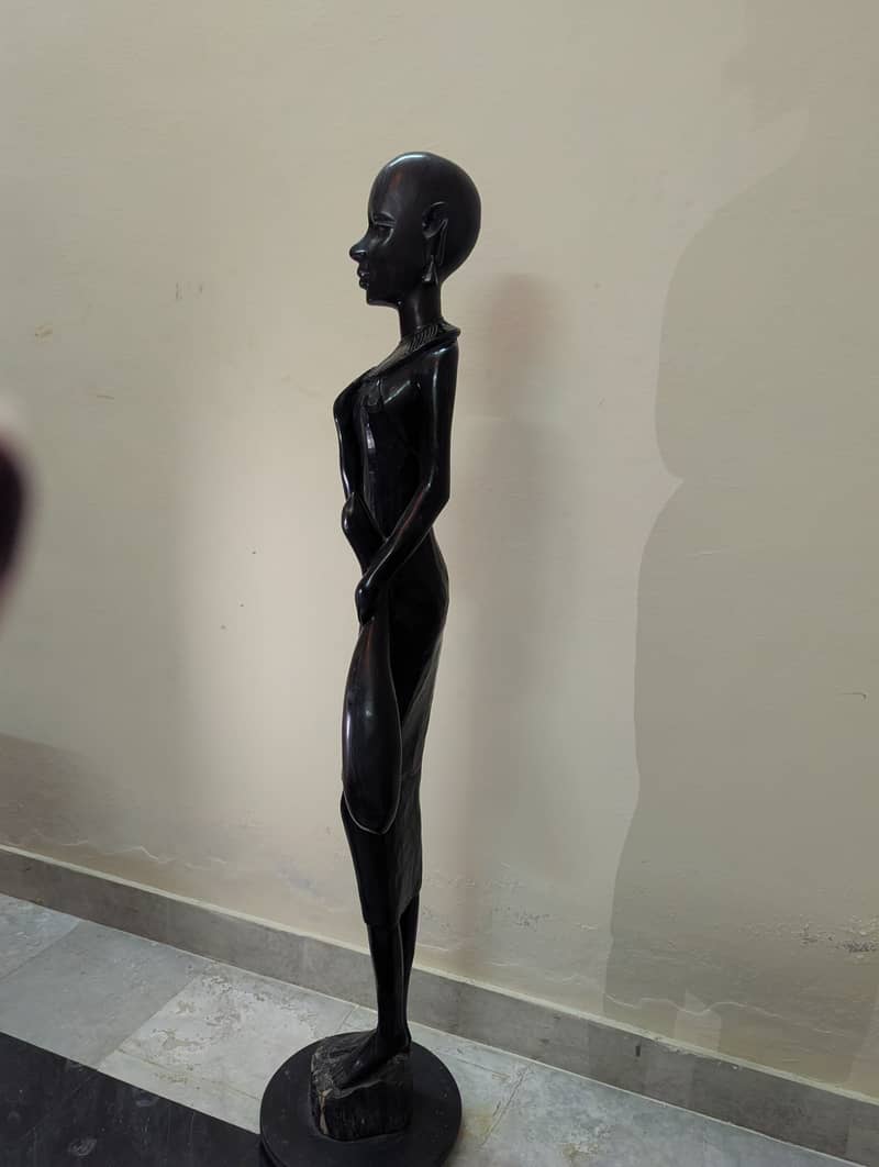 Beautiful Life-Size Ebony Statue (rare) 1