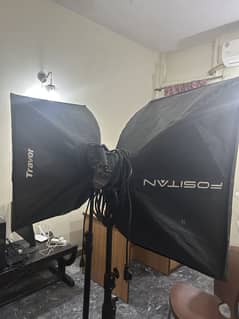 Video Lights, Stand, Green/White Screen