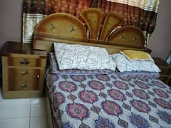 bed with side tables
