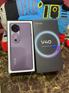 Vivo v40 12gb256gb full box 8 month warranty purple colour