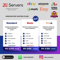 Windows Rdp & VPS, For E-commerce sellers, For trading, For Automation