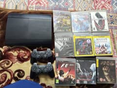 Jail break PS3 Super Slim + 2 controllers + 14 games