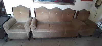 solid wooden 5 seater sofa set