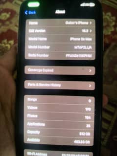 iPhone xsmax pta approved gx original screen change 512 gb L/LA model