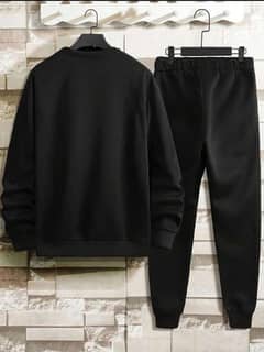 2 PCs unisex DRI fit printed sweatshirt track suit