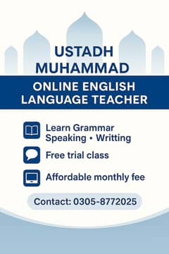 Online English Tutor – Grammar, Speaking, Writing