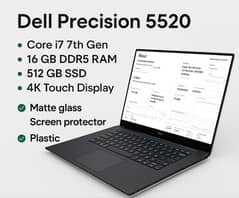 Dell Precision 5520 | Core i7 7th Gen16GB DDR5 RAM | 512GB SSD