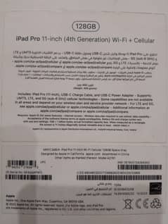 Ipad Pro 4th Gen ( M2 ) 128GB