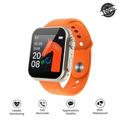 D30 Ultra Smart Watch Orange Bracelet