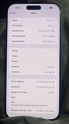 iPhone 16 pro max nonpta with box