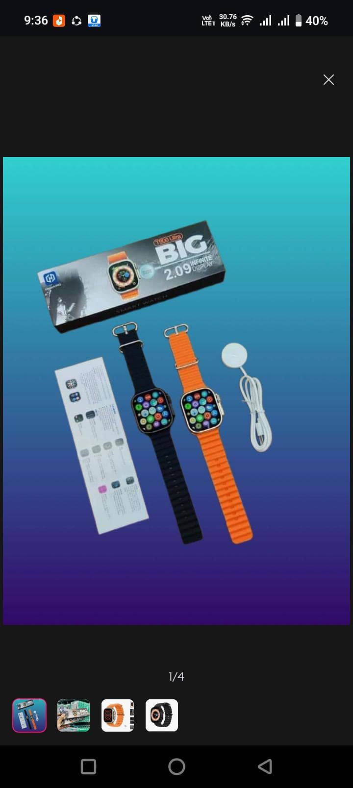 T900 Smart Watch Ultra 2 display" 2.19" full Touch with smooth display 0