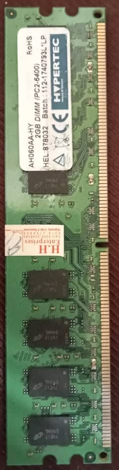 DDR2 Desktop RAM 2GB x4 (8GB Total) – PC2-6400 – Working Condition