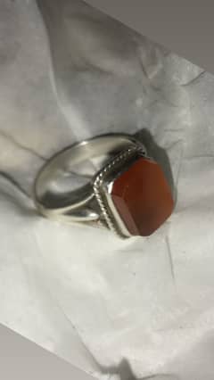 Silver haqeeq unique designed silver ring