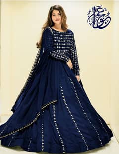 womens embroidery handwork mirror attached Maxi