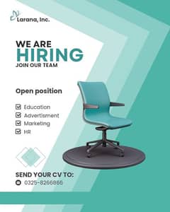 Urgent staff Required, Male, Female