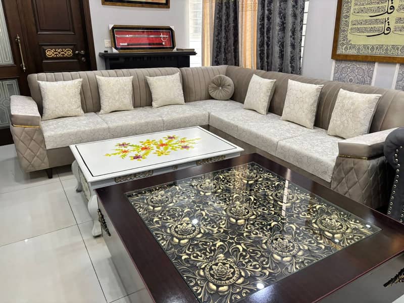 L shape sofa/L shape sofa/corner sofa/7 seater sofa set/puffy sofa 2