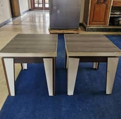 Two (2) wooden side tables - Good Condition - Pair
