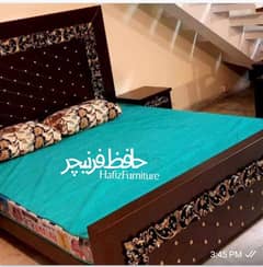 Double bed/King size bed/Dressing table/Bed set/Wooden bed/Furniture