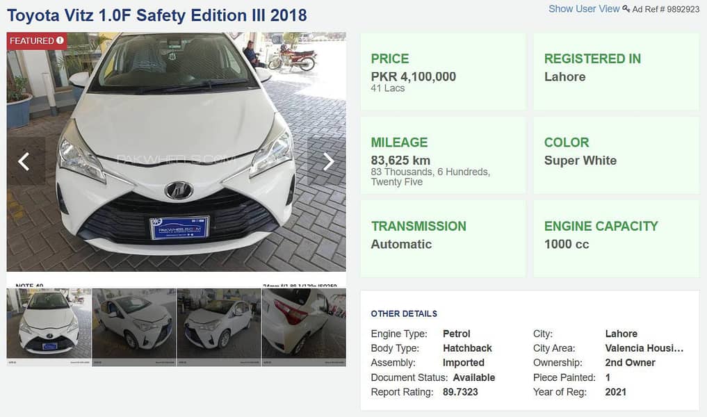 Toyota Vitz 2021 1.0F Safety Edition lll 9