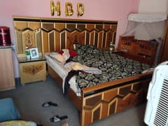 king size bed dressing and clothe almari with metrss