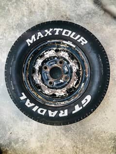 1 Tire with rim 165 / 70 / 12