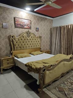 Bed set /King size bed/Side table/Bed set/Wooden bed/Furniture