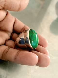 Hussaini Feroza Silver Ring – 58.72 Carats | Original & Powerful Stone