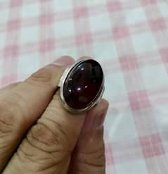 Yemeni Aqeeq with chandi ring