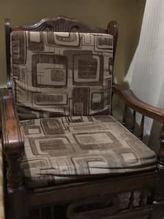 Pure wooden 5 seater sofa