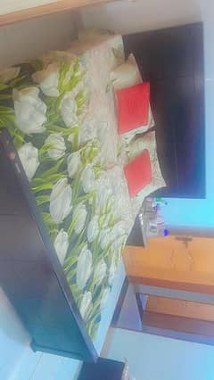 king size bed and . mattress and side tables