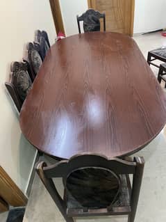 Wooden dining table