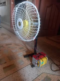 Fan 12v with battery + charger