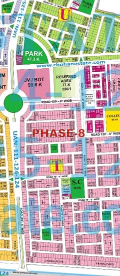 2-KANAL PLOT AVALIBLE FOR SALE IN PHASE 8 T BLOCK. NEAR TO PARK AND COMMERCIALS.