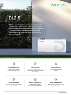 Dyness DL 2.5 Now Available Lithium ion Battery