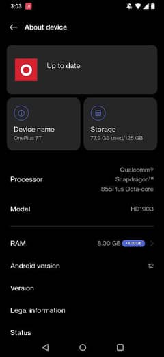 One plus 7t panel changed original panel
